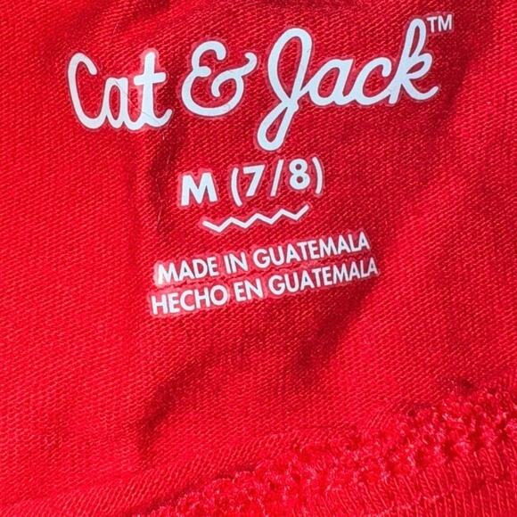 Lot of 3 Cat & Jack Girls 7/8 Top Holiday School Casual Everyday Basic Christmas - Picture 10 of 16